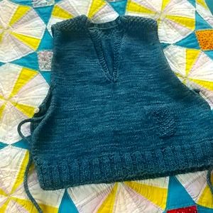 Handknit Malabrigo Superwash Merino vest